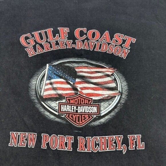 Harley Davidson Motorcycles XL Graphic Tee Gulf Coast New Port Richey Florida - Picture 4 of 8